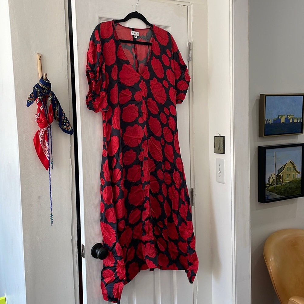 Silk floral pattern dress